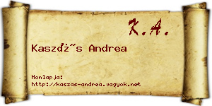 Kaszás Andrea névjegykártya