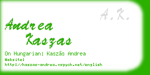 andrea kaszas business card